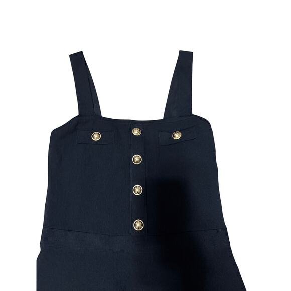 Michael Kors Fit & Flare Dress Sleeveless Stretch Viscose Black - Picture 4 of 8